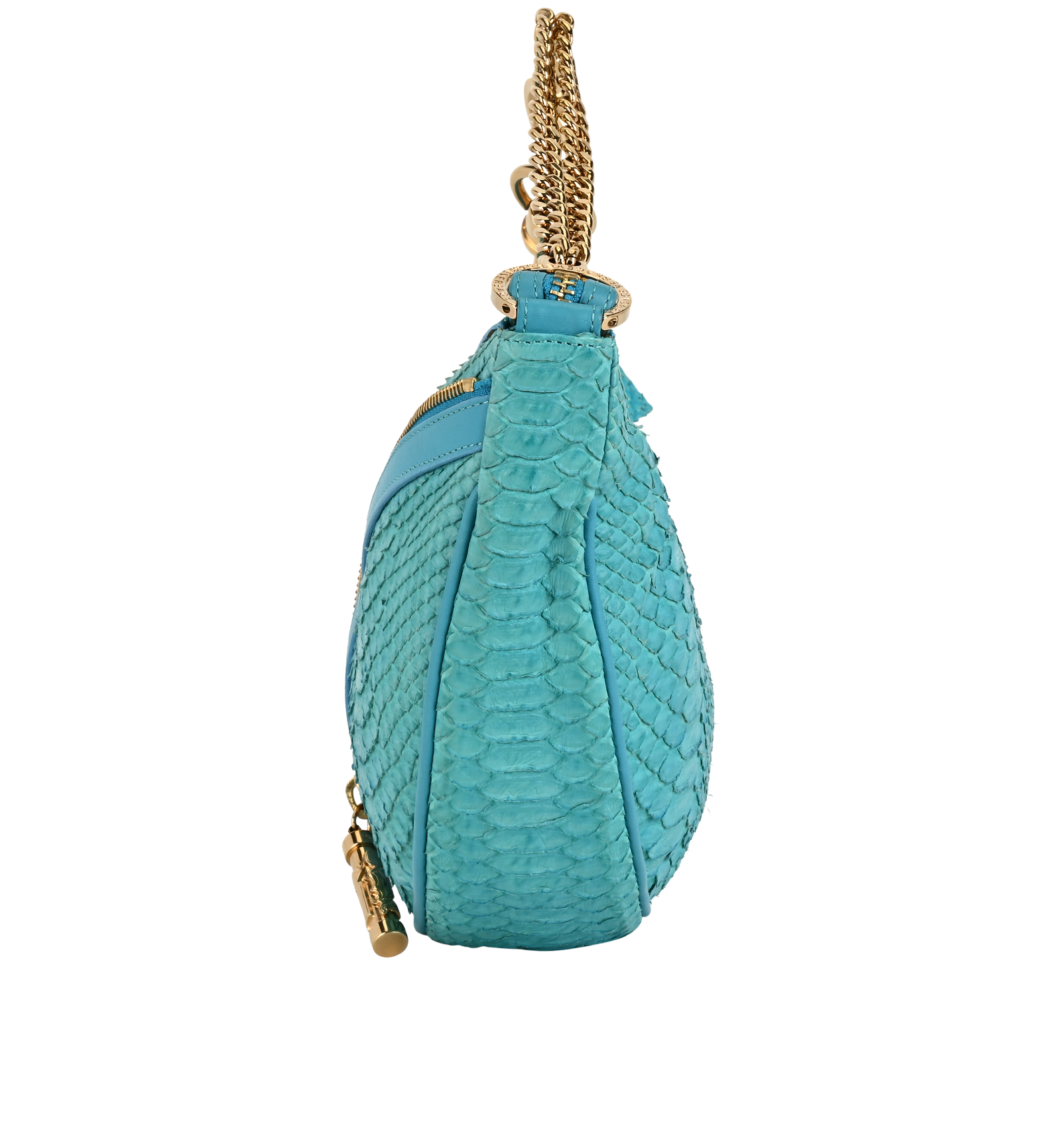 Vintage Zip Detail Hobo, &pound;350, Handbags, Blue, Python, Bottom view